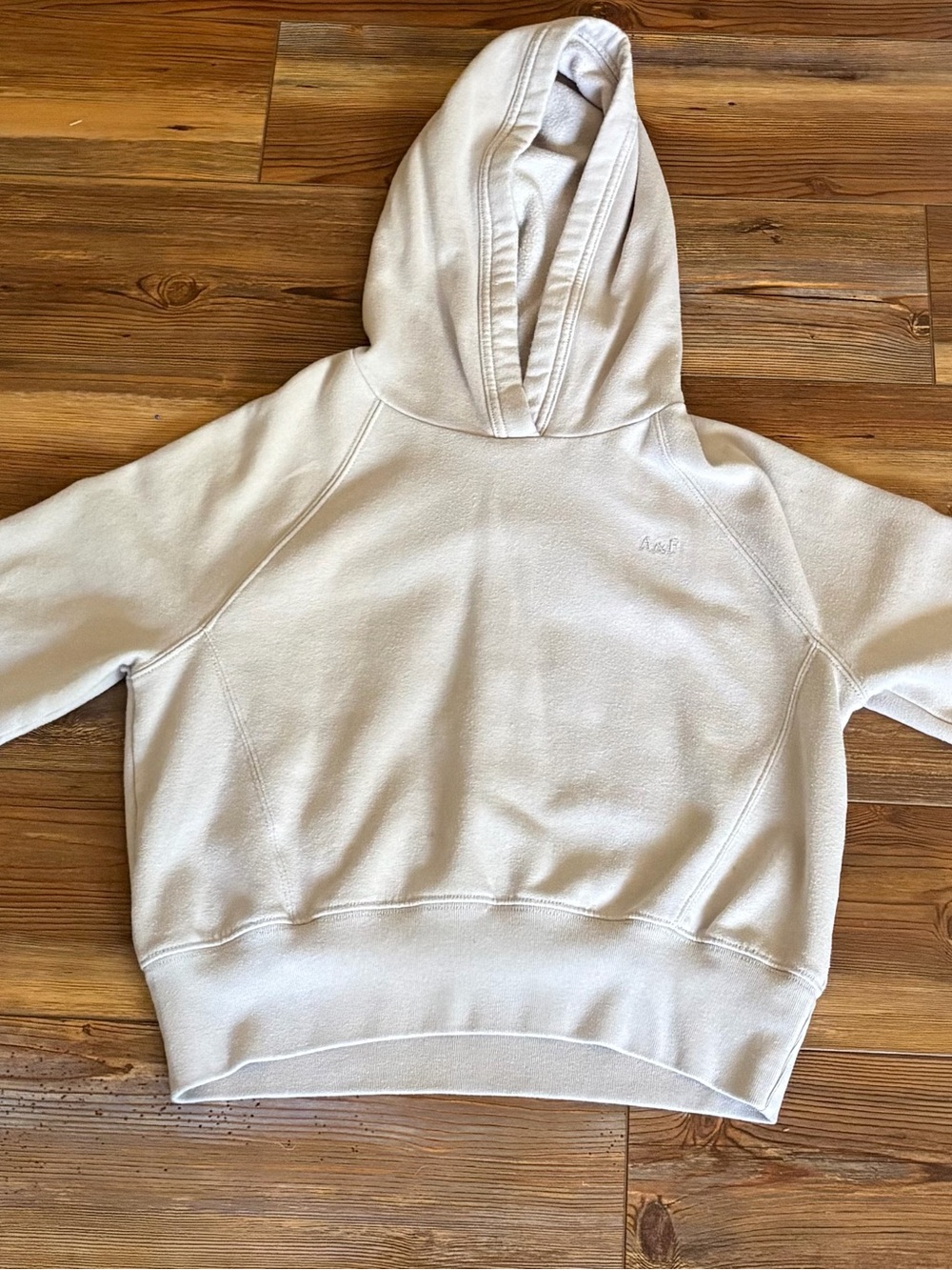 abercrombie kids Cream Fleece Pullover Hoodie Size 11/12